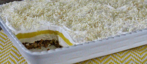 Citromos-fehércsokis réteges süti. 